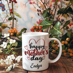19 Mothers Day White Mug, Personalized, 11oz Coffee Mug, Custom Mug